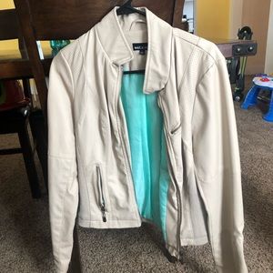 Tan leather jacket